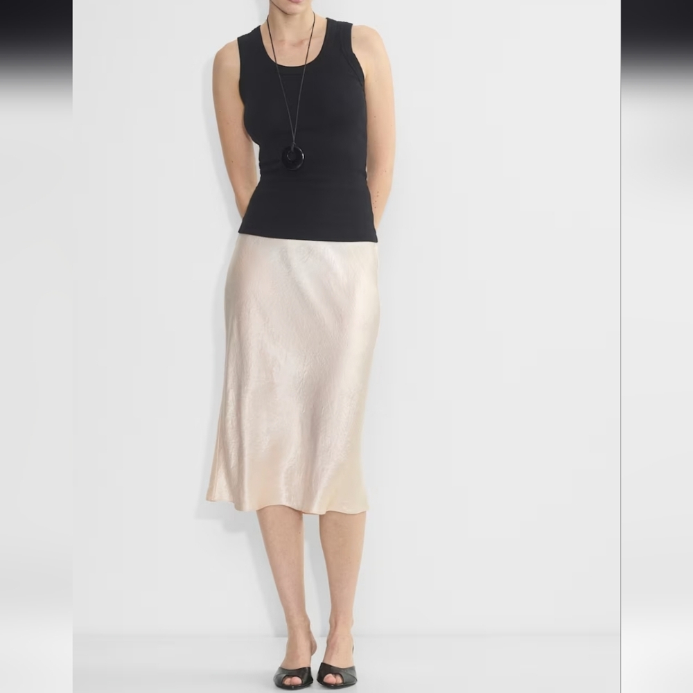 Babaton Slip Satin Midi Skirt NWT | Denude 14